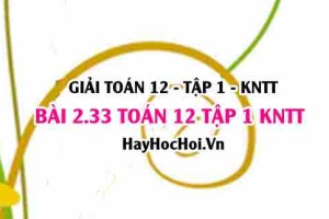 Giải 2.33 Toán 12 tập 1 SGK Kết nối tri thức